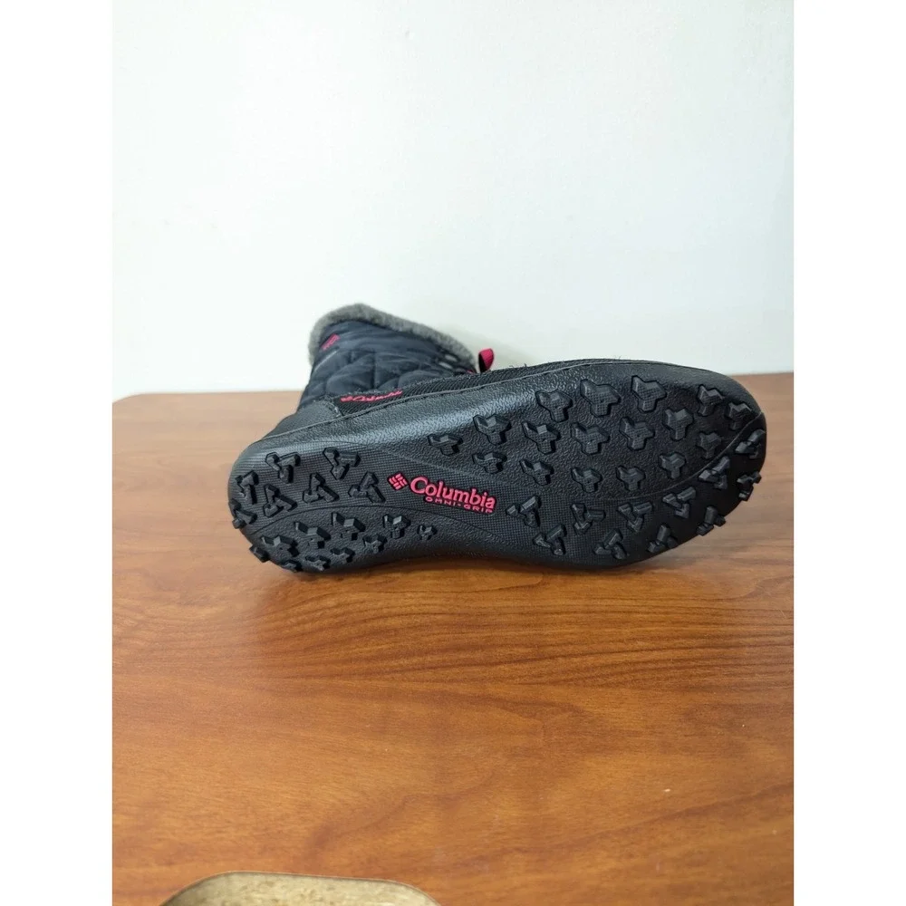EUC Columbia Omni Grip Youth‎ Girls Minx Boots Black Pink Waterproof 6